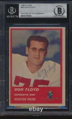 1963 Fleer #43 Don Floyd Autographed BGS Authentic C56454