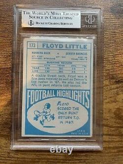 1968 Topps Floyd Little ROOKIE AUTO #173 Beckett BGS Authentic Graded HOF Qty