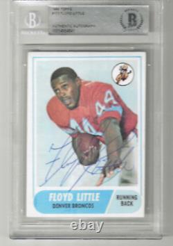 1968 Topps Floyd Little Rookie signed #173 Denver Broncos Hall of Famer! Dec