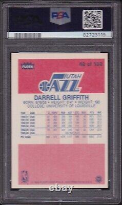 1986 Fleer #42 Darrell Griffith Psa/dna Signed Autograph Psa/dna Ex-mt 6 Auto 10