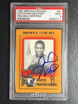 1997 Browns Boxing Floyd Mayweather #51 Signed RC PSA/DNA 9 Mint
