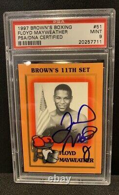1997 Browns Boxing Floyd Mayweather Jr. RC Signed PSA/DNA 9 Mint