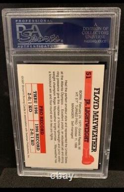 1997 Browns Boxing Floyd Mayweather Jr. RC Signed PSA/DNA 9 Mint