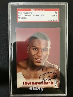 2001 Brown's Boxing Floyd Mayweather Jr 63 Signed Auto Rc Sgc Authentic Au140224