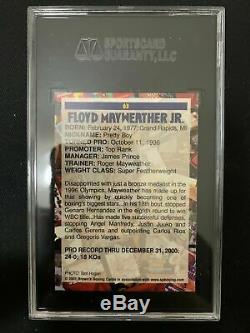 2001 Brown's Boxing Floyd Mayweather Jr 63 Signed Auto Rc Sgc Authentic Au140224