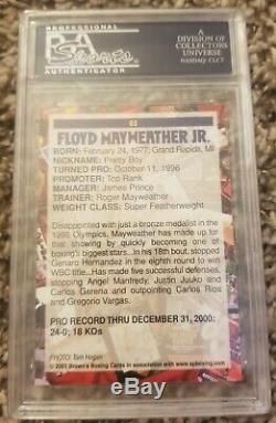 2001 Browns Boxing Signed/Autograph Floyd Mayweather Card PSA encapsulated