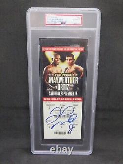 2011 Floyd Mayweather Jr Vs Ortiz Autographed Signed Ticket Smudged Psa Al2