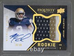 2012 UD Exquisite Michael Floyd GOLD 3 Color Jersey Auto RC serial# to 40 ND