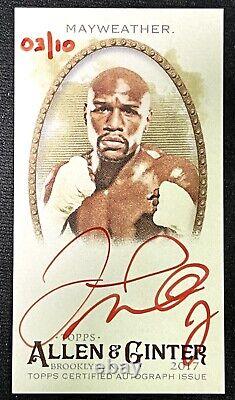 2017 Topps Allen & Ginter FLOYD MAYWEATHER JR. Auto RED INK Hand Numbered /10