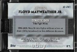 2017 Topps Dynasty Floyd Mayweather Jr. 2 color patch On Card Auto 4/10. GOAT