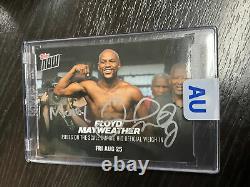 2017 Topps Now Floyd Mayweather Silver Auto Autograph Inscription 50-0 PSA DNA