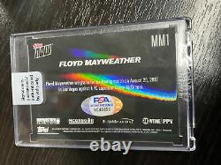 2017 Topps Now Floyd Mayweather Silver Auto Autograph Inscription 50-0 PSA DNA