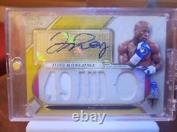 2017 Topps Triple Threads Floyd Mayweather Triple Patches & Auto Gold 2/9