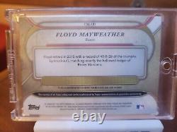 2017 Topps Triple Threads Floyd Mayweather Triple Patches & Auto Gold 2/9