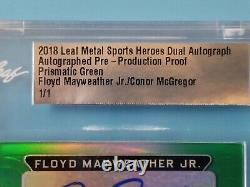 2018 Conor McGregor Floyd Mayweather 1 Of 1 Proof Dual Auto Signed