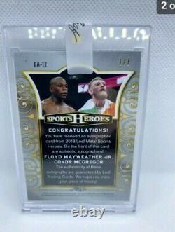 2018 Leaf Signed Floyd Mayweather Conor Mcgregor/ Auto. 1/1 Autograph/unique