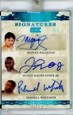2020 Leaf Superlative Sports Signatures 6 Floyd Mayweather Jr, Manny Pacquiao