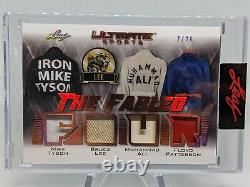2021 Leaf Ultimate Sports Fabled Four Mike Tyson Bruce Lee Muhammad Ali Floyd 25