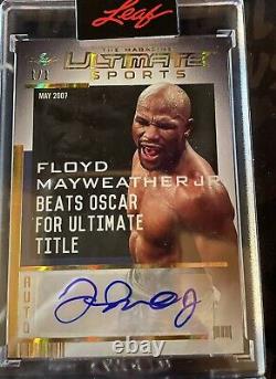 2021 Leaf Ultimate Sports Floyd Mayweather Jr. GOLD Auto 1/1! RARE