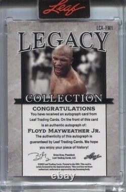 2022 Floyd Mayweather Jr Leaf Legacy Collection AUTO ON CARD Autograph 36/60 FM1