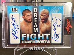 2022 LEAF PRO SET KHABIB NURMAGOMEDOV FLOYD MAYWEATHER /8 Dual Autograph UFC