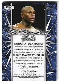 2022 Leaf In The Game Used FLOYD MAYWEATHER JR Auto The Distinguished Series /30