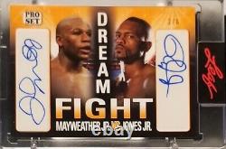 2022 Leaf Pro Set FLOYD MAYWEATHER JR ROY JONES JR #d /6 DUAL AUTO ORANGE