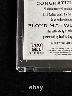 2022 Leaf Pro Set Floyd Mayweather Jr Autograph 1/1