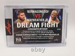2022 Leaf Pro Set Khabib Nurmagomedov Floyd Mayweather Jr. Dream Fight Auto #3/4