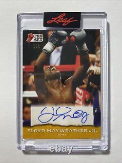 2022 Leaf Pro Set #PSA-FM1 Floyd Mayweather Jr Auto 1/1 Yellow Parallel