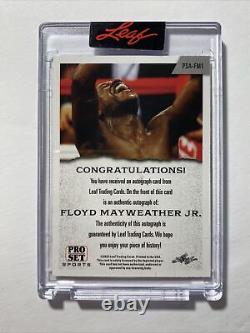 2022 Leaf Pro Set #PSA-FM1 Floyd Mayweather Jr Auto 1/1 Yellow Parallel