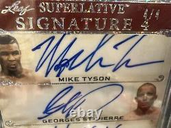 2023 Leaf Superlative Mike Tyson Hulk Hogan Floyd Mayweather Jr Pierre 4 Auto /4