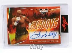 2023 Leaf Vibrance Floyd Mayweather Jr. The Paladins Orange Prismatic AUTO 6/6