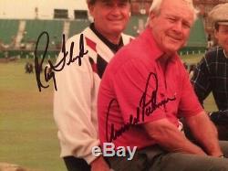 ARNOLD PALMER+JACK NICKLAUS+TOM WATSON+FLOYD SIGNED OVERSIZED 11x14 PHOTO JSA