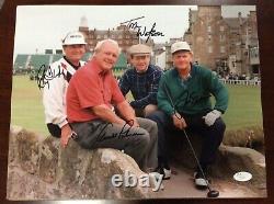 Arnold Palmer, Jack Nicklaus, Tom Watson, Raymond Floyd Signed 11x14 Photo