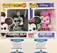 Artist FLOYD NORMAN signed Mickey+Minnie Mouse Funko POP Set with sketches BAS COA