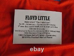 Autographed/Signed Floyd Little HOF'10 Denver Orange Football Jersey JSA COA