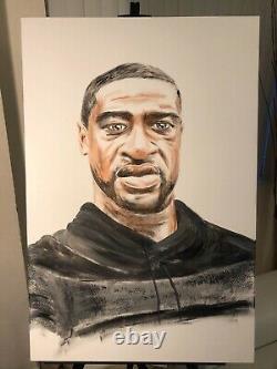 BIG GEORGE FLOYD MATTERS PORTRAIT PAINTING 36 by 24