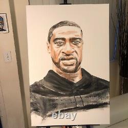 BIG GEORGE FLOYD MATTERS PORTRAIT PAINTING 36 by 24