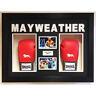 BOXING GLOVE DISPLAY CASE/3D BOX FOR 2x Signed Floyd Mayweather Gloves with Pics
