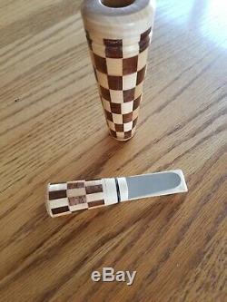 Benny Floyd Reelfoot Metal Reed Duck Call Laminated Maple/walnut Signed