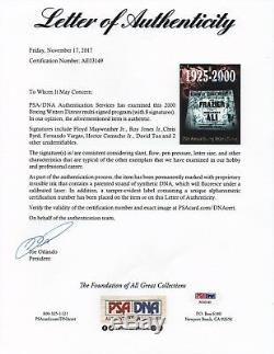 Boxing Writers program signed by FLOYD MAYWEATHER, ROY JONES JR + (PSA/DNA LOA)