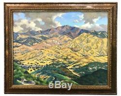 C. 1940's Floyd Copeland Chandler Modernist Oil San Pasquel Valley San Diego Ca