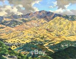 C. 1940's Floyd Copeland Chandler Modernist Oil San Pasquel Valley San Diego Ca