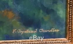 C. 1940's Floyd Copeland Chandler Modernist Oil San Pasquel Valley San Diego Ca