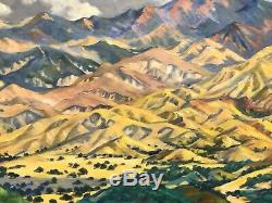 C. 1940's Floyd Copeland Chandler Modernist Oil San Pasquel Valley San Diego Ca