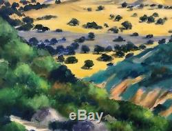 C. 1940's Floyd Copeland Chandler Modernist Oil San Pasquel Valley San Diego Ca