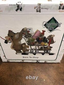Charming Tails Fitz and Floyd Born To Shop 89/322 SIGNED