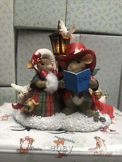 Charming Tails Fitz and Floyd We Wish You A Merry Christmas SIGNED 98/513