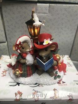 Charming Tails Fitz and Floyd We Wish You A Merry Christmas SIGNED 98/513